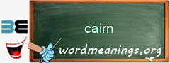 WordMeaning blackboard for cairn